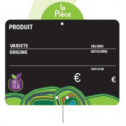 Etiquettes fruits et légumes VOCC «Bon et local»