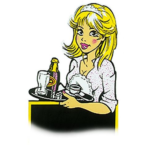 Figurine trottoir Serveuse. matière Forex 10mm