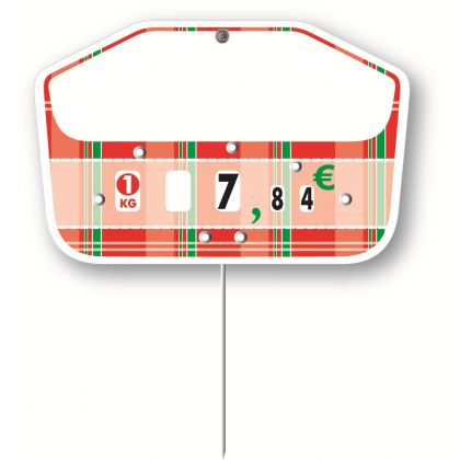 Paquet de 10 Etiquettes 8x12cm Pays neutre. roulettes et pique inox