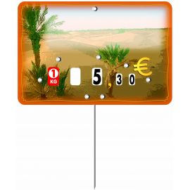 Paquet de 10 Etiquettes 7x10.5cm Oasis neutre. roulettes et pique inox