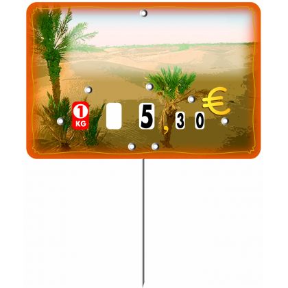 Paquet de 10 Etiquettes 7x10.5cm Oasis neutre. roulettes et pique inox