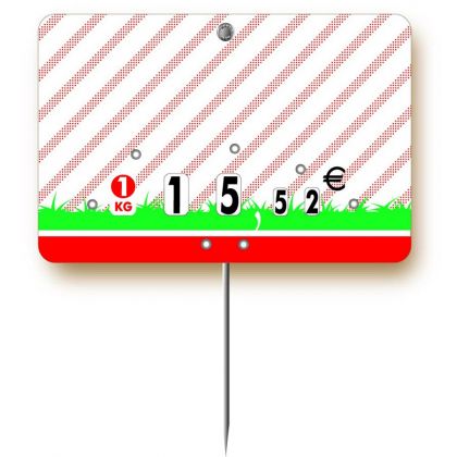 Paquet de 10 Etiquettes  8x12 cm Pâturage neutre.roulettes. PI