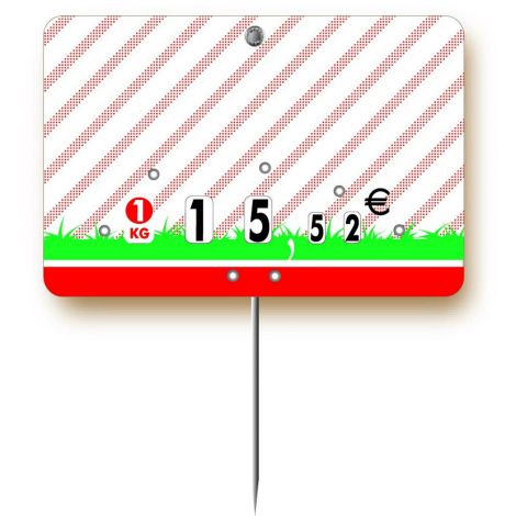 Paquet de 10 Etiquettes  8x12 cm Pâturage neutre.roulettes. PI