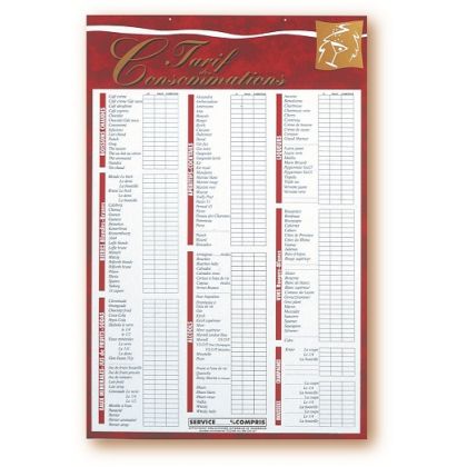 Tarif 60x40cm Dolce Vita Consommations+fil nylon