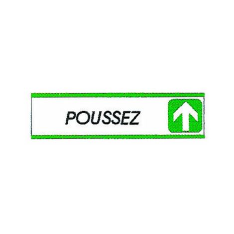Plaque alu Poussez horizontal