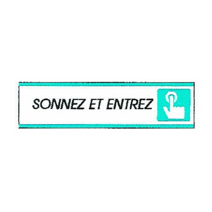 Plaque alu Sonnez et entrez