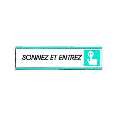 Plaque alu Sonnez et entrez