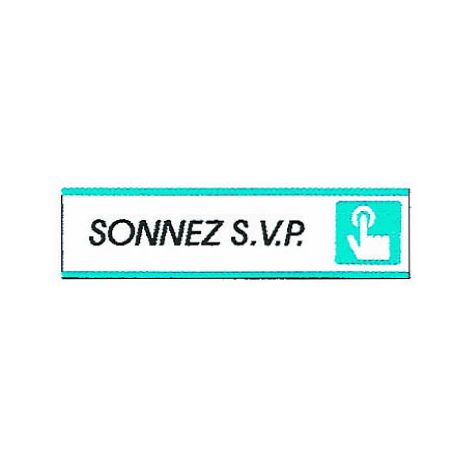 Plaque alu Sonnez S.V.P.