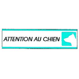 Plaque alu Attention au chien
