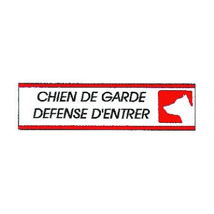 Plaque alu Chien de garde