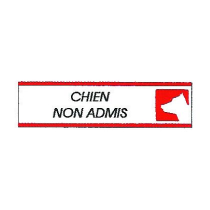 Plaque Alu Chien non admis