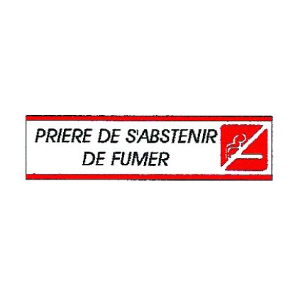 Plaque alu Prière de s'abstenir de fumer