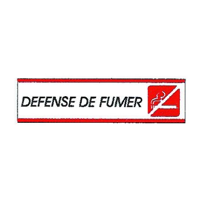 Plaque alu Défense de fumer