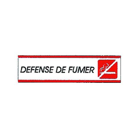 Plaque alu Défense de fumer