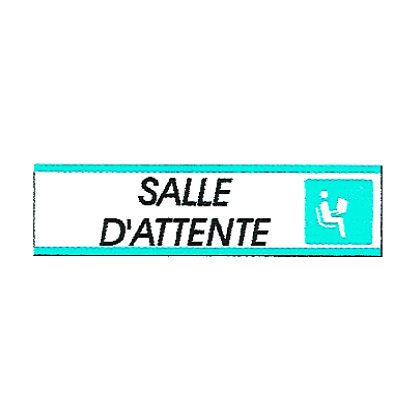 Plaque alu Salle d'attente