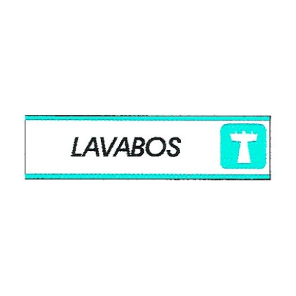 Plaque alu Lavabos