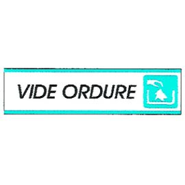 Plaque alu Vide ordure