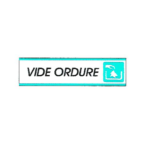 Plaque alu Vide ordure