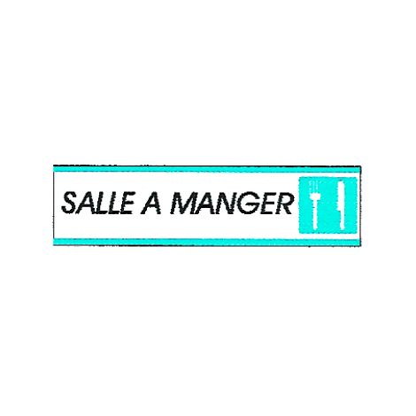 Plaque alu Salle à manger