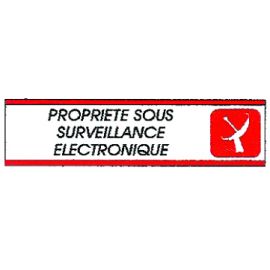 Plaque alu Propriété sous surveillance électronique