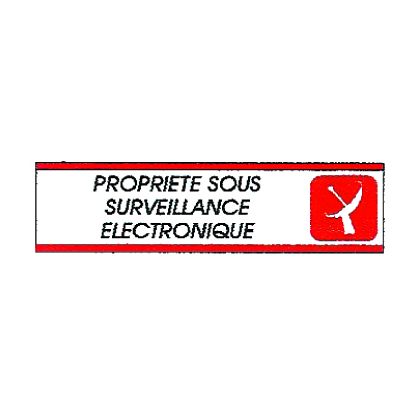 Plaque alu Propriété sous surveillance électronique