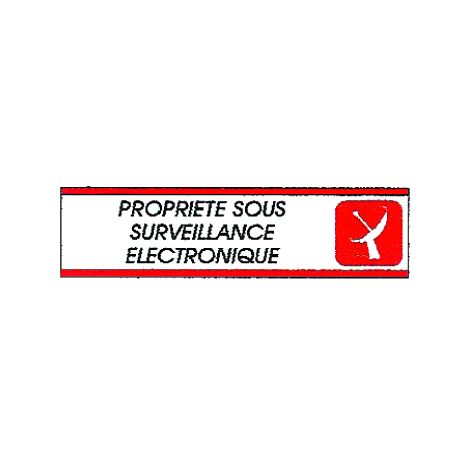 Plaque alu Propriété sous surveillance électronique