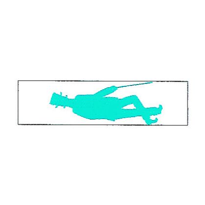 Plaque alu Figurine Homme/rétro