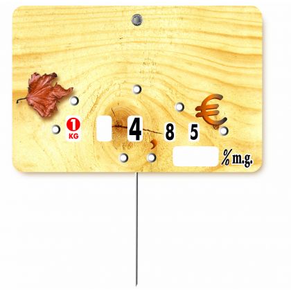 Paquet de 10 Etiquettes 7x10.5cm Planchette à roulettes.+mg. pique inox