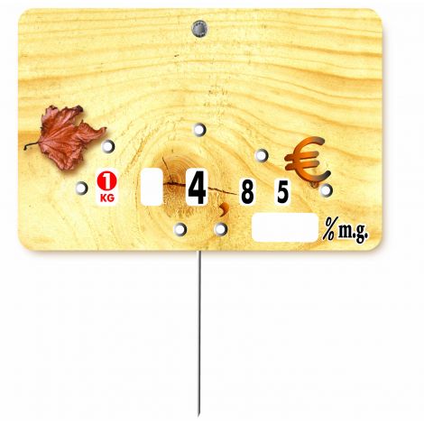 Paquet de 10 Etiquettes 7x10.5cm Planchette à roulettes.+mg. pique inox