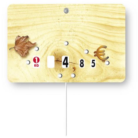 Paquet de 10 Etiquettes 8x12cm Planchette rectangle. à roulettes.pique