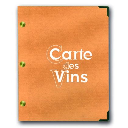 Carte des vins 18.5x23.5cm Ambiance miel