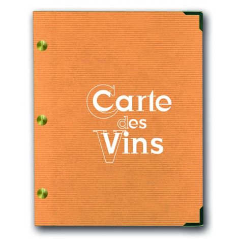 Carte des vins 18.5x23.5cm Ambiance miel