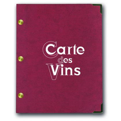 Carte des vins 18.5x23.5cm Ambiance bordeaux