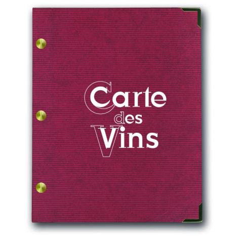 Carte des vins 18.5x23.5cm Ambiance bordeaux