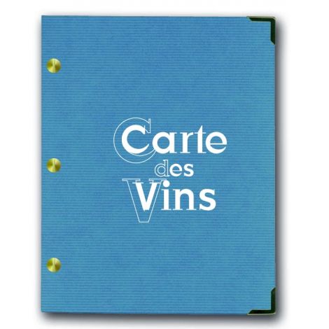 Carte des vins 18.5x23.5cm Ambiance bleu
