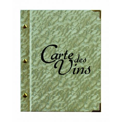 Carte des vins 18.5x23.5cm Prestige doré