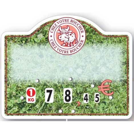 Paquet de 10 Etiquettes 9.5x12cm Tentation Boucher neutre. roulettes et pique inox