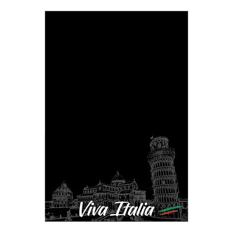 Panneau 40x60 cm "Viva Italia" 1 fil nylon