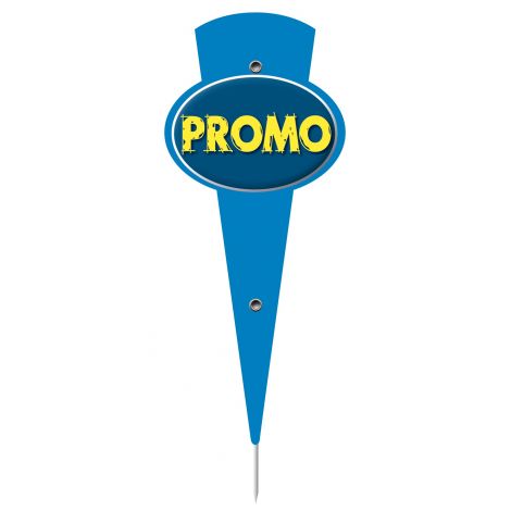 Paquet de 10 Miniflèche 6x14cm Promo bleue. pique inox