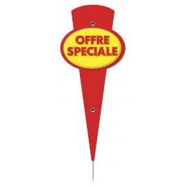 Paquet de 10 Miniflèche 6x14cm Offre Spéciale rouge et jaune. pique inox