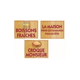 Pancarte 20x15cm Far West + fil (précisez le texte)