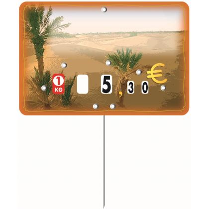 Paquet de 10 Etiquettes OASIS 7x10 cm neutre fenêtres ouvertes. roulettes pique inox