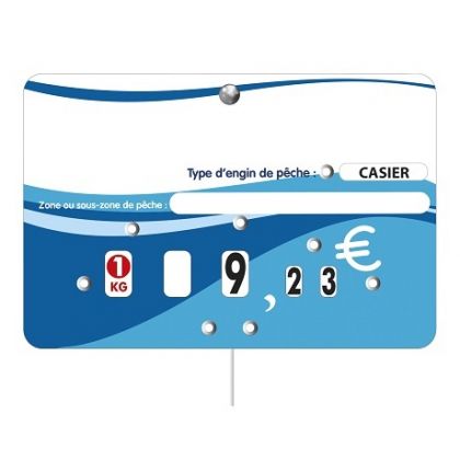 Paquet de 10 Etiquettes 12x8 cm Evasion neutre roulettes disque poids P.I.