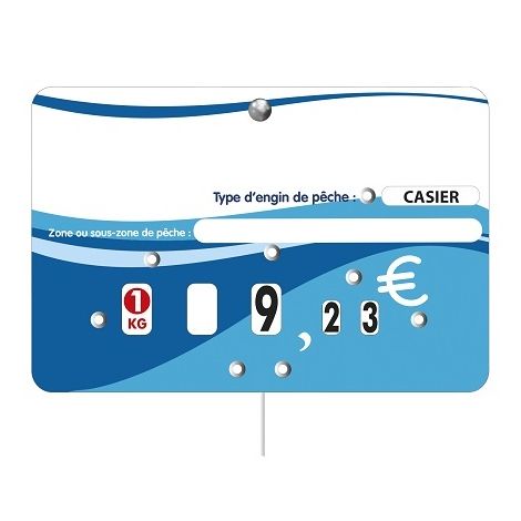 Paquet de 10 Etiquettes 12x8 cm Evasion neutre roulettes disque poids P.I.