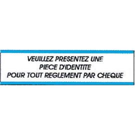 Plaque alu Veuillez présenter une pièce d'identité