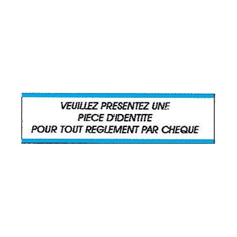 Plaque alu Veuillez présenter une pièce d'identité
