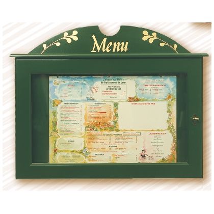 Protège-menu lumineux Oréades 2 pages vert