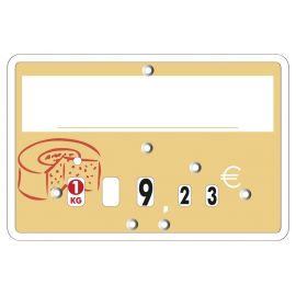 Paquet de 10 Etiquettes  10.5x7cm fromage. neutre.  à roulettes. pique inox
