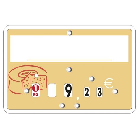 Paquet de 10 Etiquettes  10.5x7cm fromage. neutre.  à roulettes. pique inox