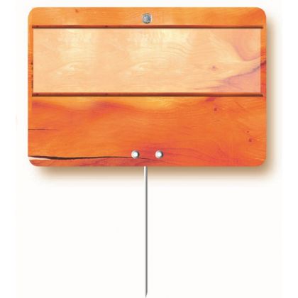 Paquet de 10 Etiquettes 12x8cm Paprika neutre. sans roulettes.pique inox